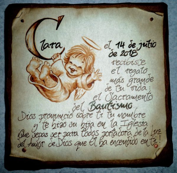 Cuadrito de recuerdo Bautismo